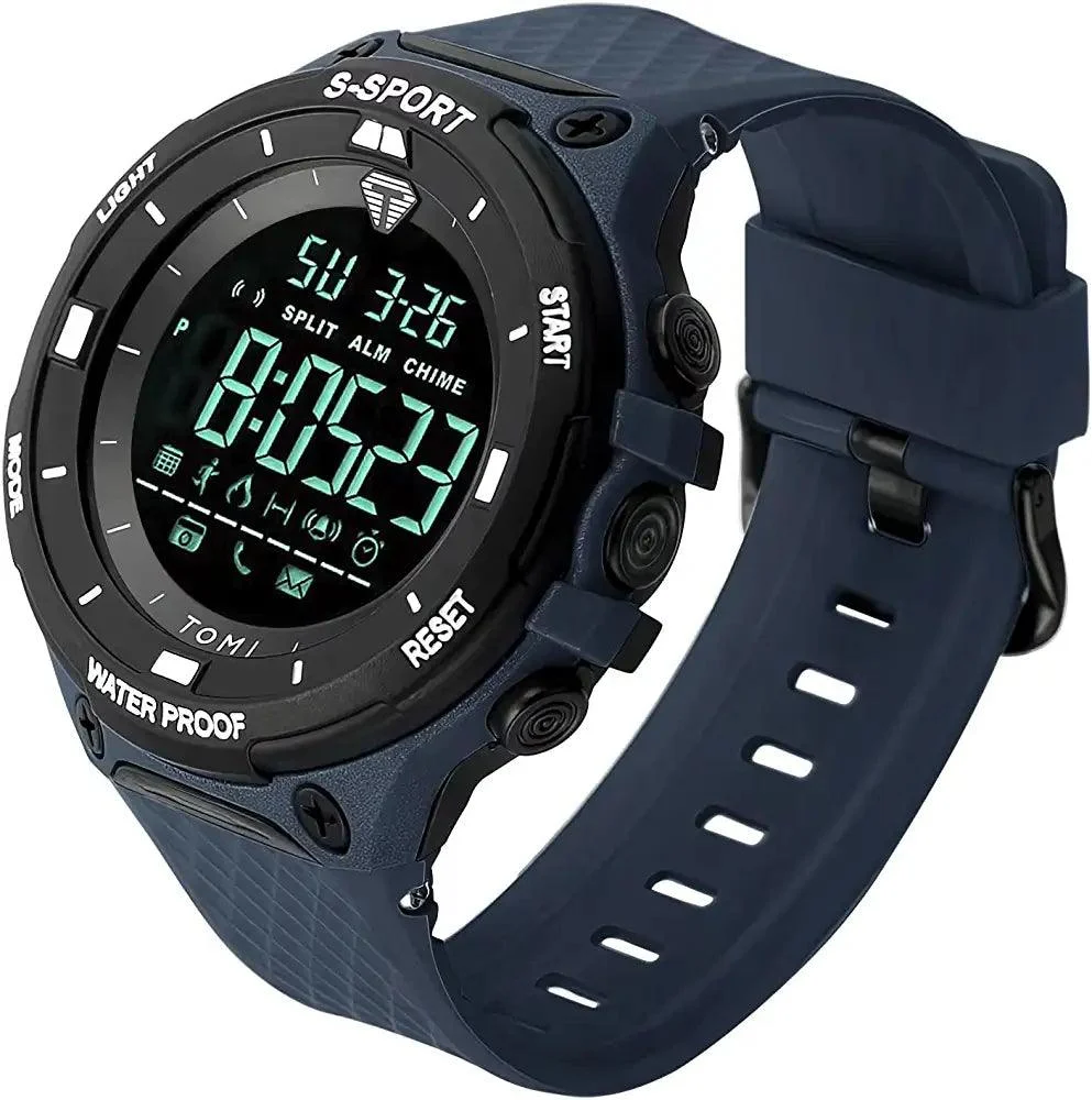 TOMI T-072 Slim Dial Quartz Watch with Leather Strap